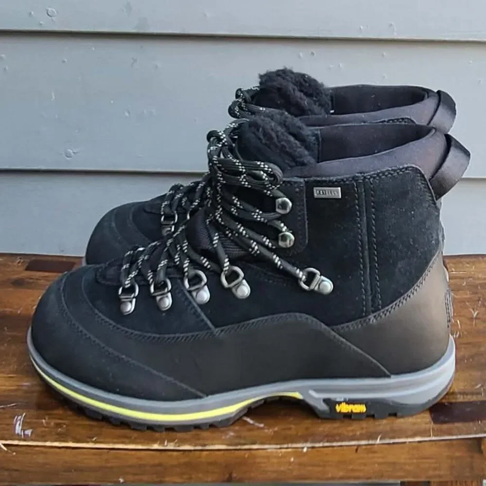 UGG Brecken Lace Up Black Boots Waterproof Boots NWT!  NEW! size 7